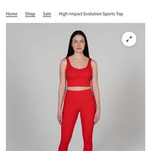 High-Impact Evolution Sports Top - Red